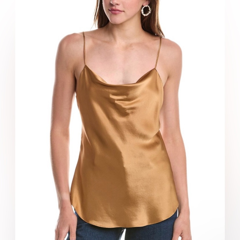 Cinq a Sept Marta Bronze Silk Tank - Sz XS